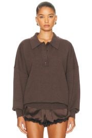 SEROYA Vespen Sweater in Slate Brown FWRD at FWRD