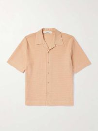 SFR Noam Camp-Collar Waffle-Knit Cotton-Blend Shirt for Men MR PORTER at Mr Porter