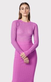 SHADOW STRIPE LONG SLEEVE TOP HERV LEGR at Herve Leger