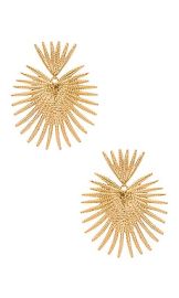 SHASHI Throne Earring in Gold at Revolve