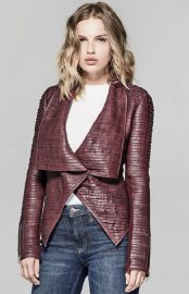 SHAYNA DRAPE LEATHER JACKET guess at Guess