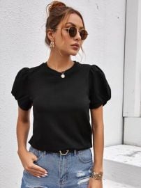 SHEIN Puff Sleeve Top  SHEIN USA at Shein