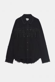  SHINY FRINGE JACKET at Zara