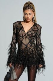 SHOW ME A GOOD TIME MESH MINI DRESS AKIRA at Akira