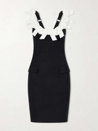 SHUSHU/TONG Bow-detailed grain de poudre mini dress at Net a Porter