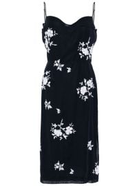 SHUSHUTONG Floral Embroidery Layered Midi Dress - at Farfetch