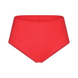 SIGNATURE SWIM HIGH-WAISTED FULL BRIEF RUBY at Skims