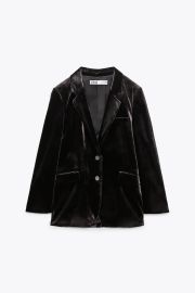 SILK BLEND VELVET BLAZER LIMITED EDITION - Tobacco   United States at Zara