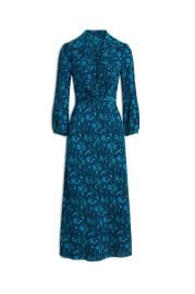 SILK BOTANICAL DRESS - NAVY - Scanlan Theodore at Scanlan Theodore