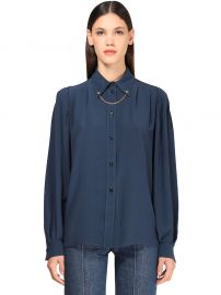 SILK CREPE SHIRT W/ CHAIN at Luisaviaroma