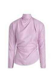 SILK POPPY JACQUARD BLOUSE - PALE.LILAC at Scanlan Theodore