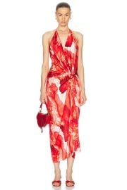 SILVIA TCHERASSI Guadalupe Dress in Multi Abstract Rouge FWRD at FWRD