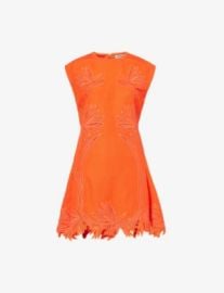 SIMKHAI - Raquel Embroidered Linen-Blend Mini Dress | Selfridges.com at Selfridges