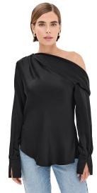SIMKHAI Alice One Shoulder Top Midnight XS at Shopbop