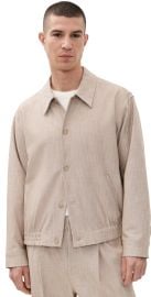 SIMKHAI Archibald Shirt Jacket Natural Linen M at Shopbop