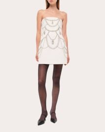 SIMKHAI Arta Crystal-Embellished Cady Mini Dress OLIVELA at Olivela