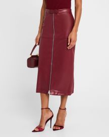 SIMKHAI Biana Zip Column Midi Skirt at Neiman Marcus