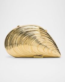 SIMKHAI Bridget Metal Oyster Shell Clutch Bag at Neiman Marcus