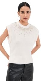 SIMKHAI Candra Vest Ivory XS at Shopbop