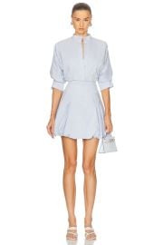 SIMKHAI Effie Bubble Mini Dress in French Blue FWRD at FWRD