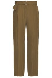 SIMKHAI Elvis Pleated Pull On Trousers in Olive FWRD at FWRD