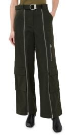 SIMKHAI Fabiana Belted Pants Moss 8 at Shopbop