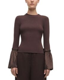 SIMKHAI Flared Cuff Long Sleeve Top Bloomingdales at Bloomingdales