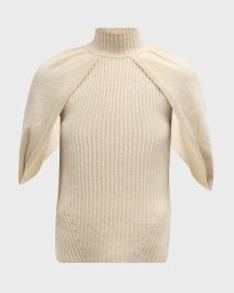 SIMKHAI Jeannie Cashmere Turtleneck Cape Tank Top at Neiman Marcus