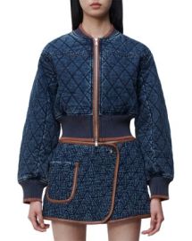 SIMKHAI Jonathan Angelika Quilted Denim Jacket Bloomingdales at Bloomingdales