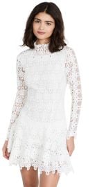 SIMKHAI Joy Lace Mini Dress White 8 at Shopbop