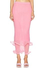 SIMKHAI Kelso Skirt in Candy Pink FWRD at FWRD