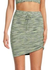 SIMKHAI Lucien Drawstring Melange Mini Skirt on SALE at Saks Off 5th