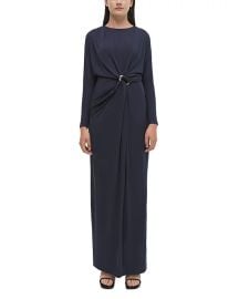 SIMKHAI Maisie Long Sleeve Draped Dress Bloomingdales at Bloomingdales