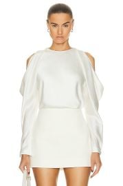 SIMKHAI Marisa Cold Shoulder Top in Ivory FWRD at FWRD