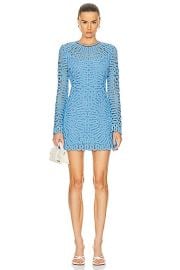 SIMKHAI Mccall Long Sleeve Mini Dress in Pacific FWRD at FWRD