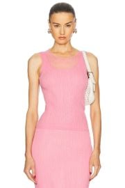 SIMKHAI Oakley Tank Top With Bralette in Candy Pink FWRD at FWRD