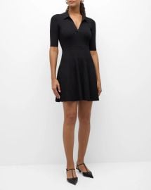 SIMKHAI Patricia Polo Ribbed Mini Dress at Neiman Marcus