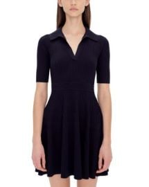 SIMKHAI Patricia Rib Knit Polo Mini Dress Bloomingdales at Bloomingdales