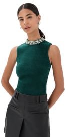 SIMKHAI Rema Halter Top Emerald S at Shopbop