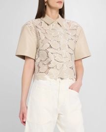 SIMKHAI Robinson Camp Shirt at Neiman Marcus