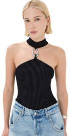 SIMKHAI Rubie Mock Neck Top with Hardware Black S at Shopbop