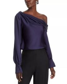 SIMKHAI SMIKHAI Alice Draped One Shoulder Top Bloomingdales at Bloomingdales