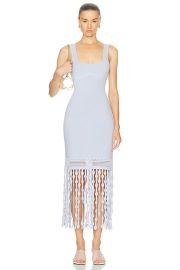 SIMKHAI Signa Fringe Dress in French Blue FWRD at FWRD