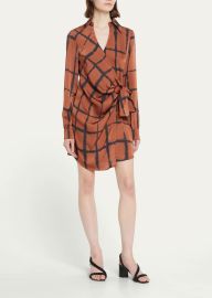 SIMKHAI Sofia Shibori-Print Tie-Waist Mini Dress - at Bergdorf Goodman