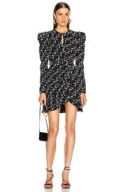 SIMKHAI Star Print Wrap Dress in Black Print FWRD at Forward