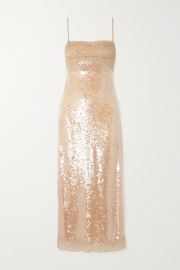 SIMKHAI Valentina sequined lace midi dress NET-A-PORTER at Net a Porter