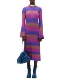 SIMON MILLER Axon Striped Ribbed Dress Bloomingdales at Bloomingdales