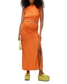 SIMON MILLER Swizzy Ruched Maxi Skirt Bloomingdales at Bloomingdales