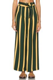 SIMONMILLER Alto Crepe Pant in Fern Mustard Stripe FWRD at FWRD