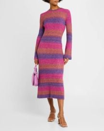 SIMONMILLER Axon Distorted Stripe Knit Dress at Neiman Marcus